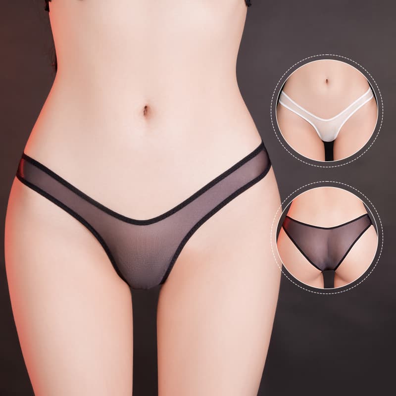 Desire Temptation Lingerie Women's Ultra-Thin Sexy Underwear Crop Top Low-Rise Stretchy Triangle Panties