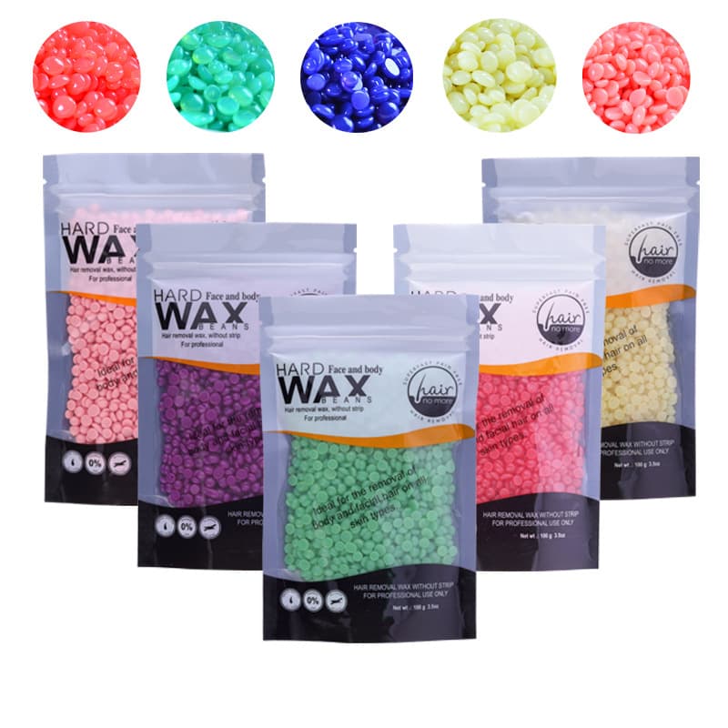 Hair Removal Wax Bean Series 100g Solid Hard Wax Bean Hot Wax Paper-Free Wax Therapy Granule Beeswax Whole Body Hair Removal Wax Export