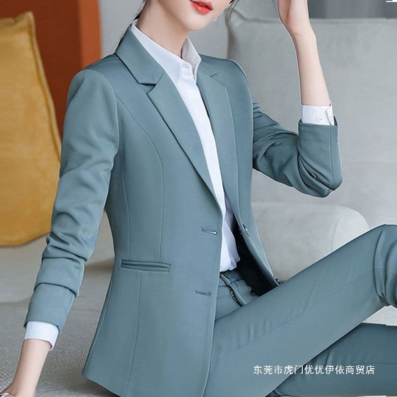 Professional suit suit for women, Korean style fashion small suit, formal temperament, slim formal dress, OL work clothes, work clothes jacket