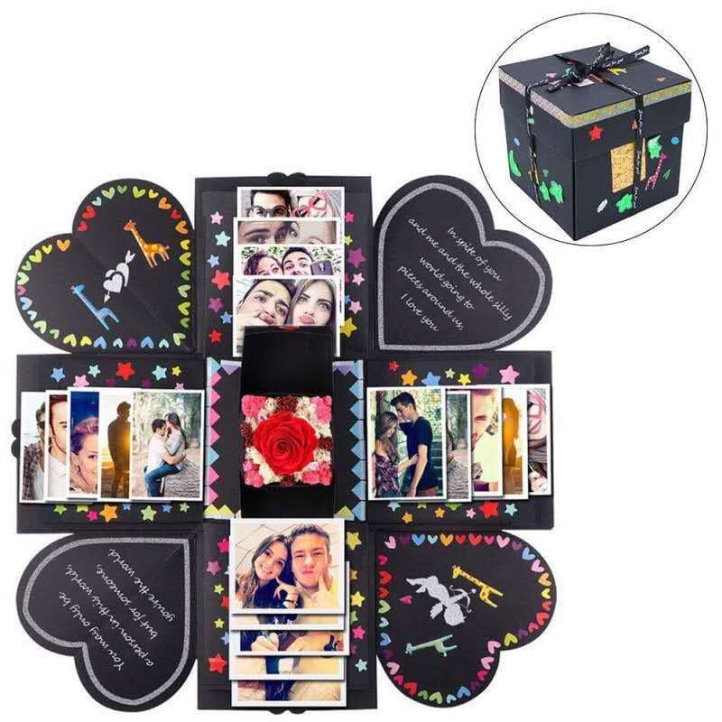 Quadrilateral DIY Explosion Box, Viral Same-Style Photo Album Surprise Birthday Gift, Couple Gift, Cross-Border In Stock