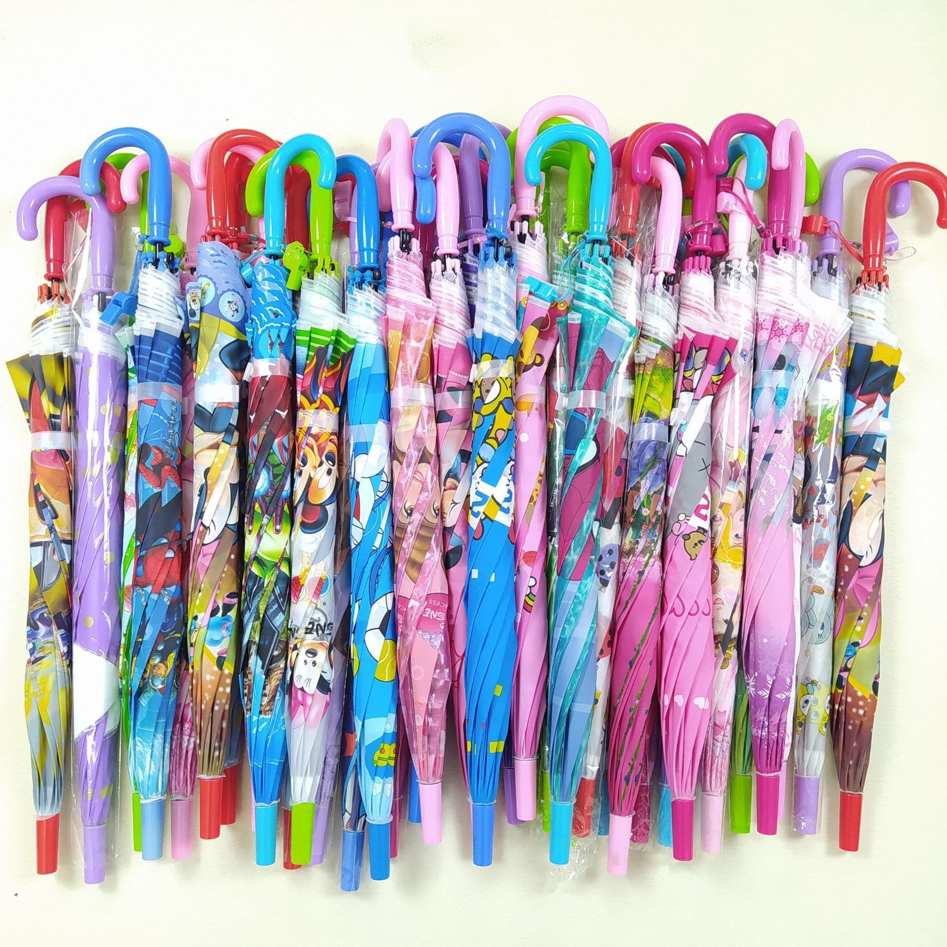 Factory Clearance Export Supply Fresh Children's Umbrellas, Kids Cartoon Umbrellas with Hundreds of Styles and Patterns, Blind Box Random Selection
