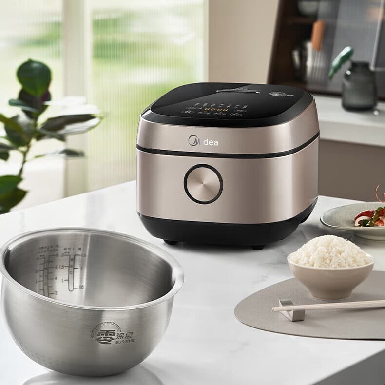Midea Induction Heating 0 Coating 4L Stainless Steel Inner Pot Rice Cooker for 3-8 People Model HC459