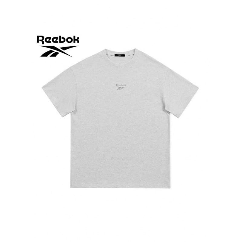 Reebok classic pure cotton loose-fit T-shirt with full three-standard compliance, versatile vintage botanical floral faux embroidery casual short-sleeve T-shirt