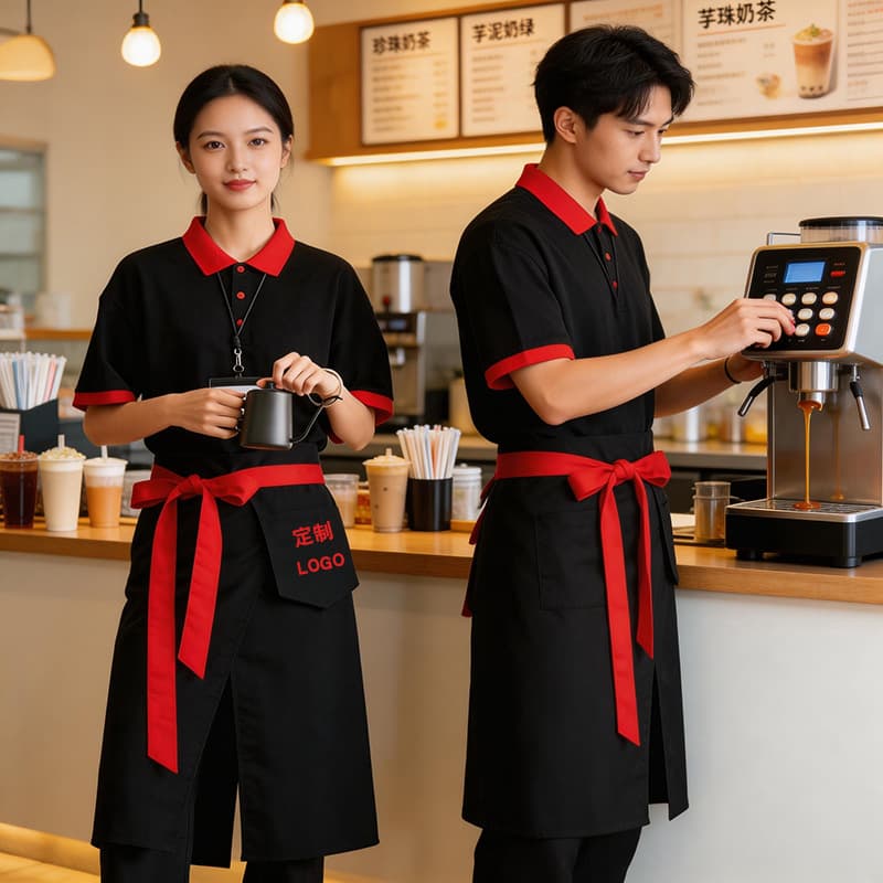 Hotel, catering, farmhouse, waiter, summer clothes, Chinese restaurant, hot pot restaurant, hotel waiter's uniform, short-sleeved uniform for men