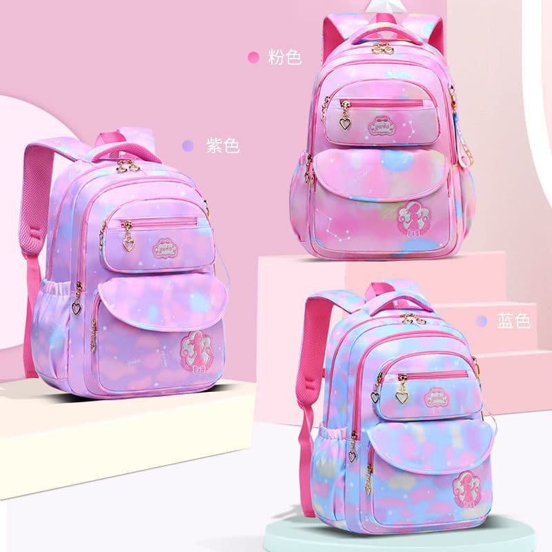 Cross-border high-looking large-capacity junior high school primary school girl handbag lightweight schoolbag fashionable casual backpack