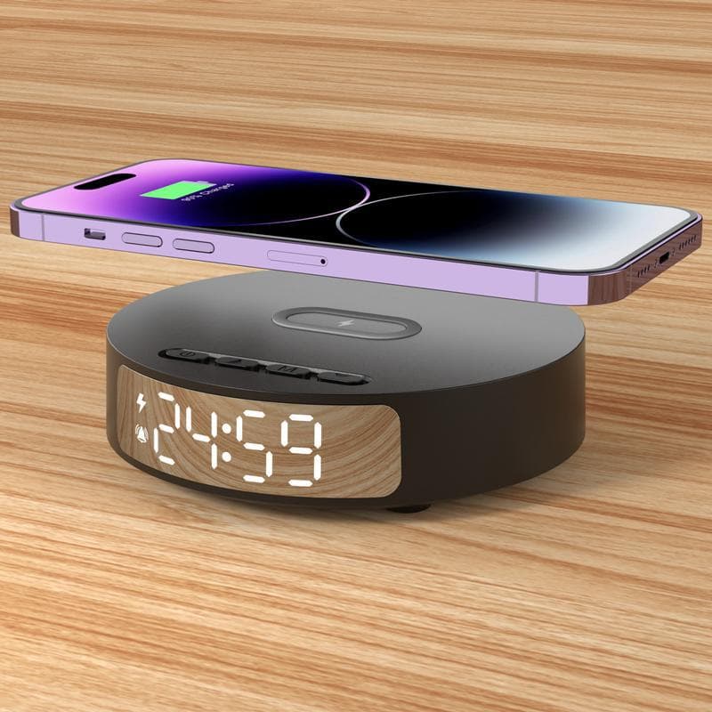 New Clock Wireless Charger Multifunctional 15W Wireless Charging Alarm Clock Compatible with Apple Wireless Charger Wholesale