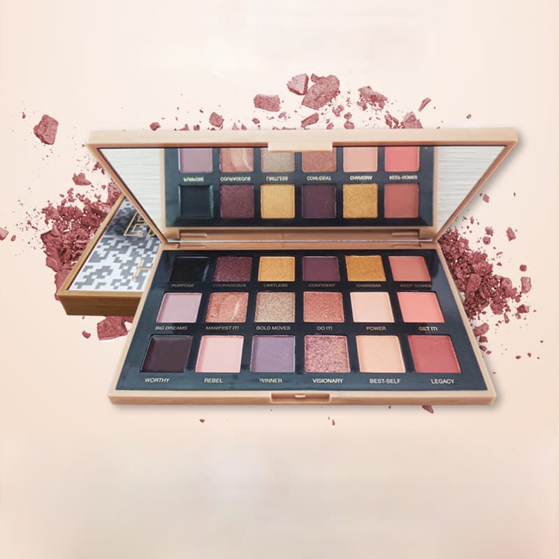 Cross-border Foreign Trade Hot-Selling HUAPRO Christmas 18-Color Eyeshadow Natural Pearl Fine Shimmer Long-Lasting Eyeshadow
