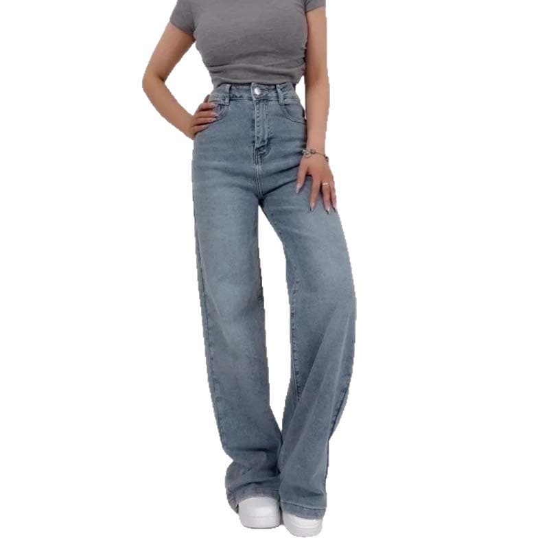Russia Ozon Cross-Border E-Commerce Hot-Selling Product, High-Quality Straight-Leg Wide-Leg Jeans for Women, In Stock for Wholesale and Dropshipping