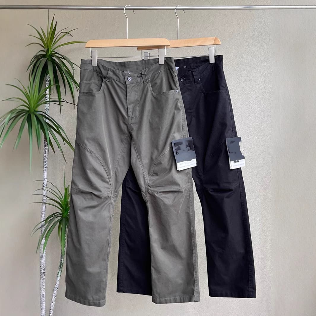 Cross-border Men's Workwear BADGE CARGO PANTS Slim Straight Leg Patch Pocket Casual Long Pants Functional Retro Style