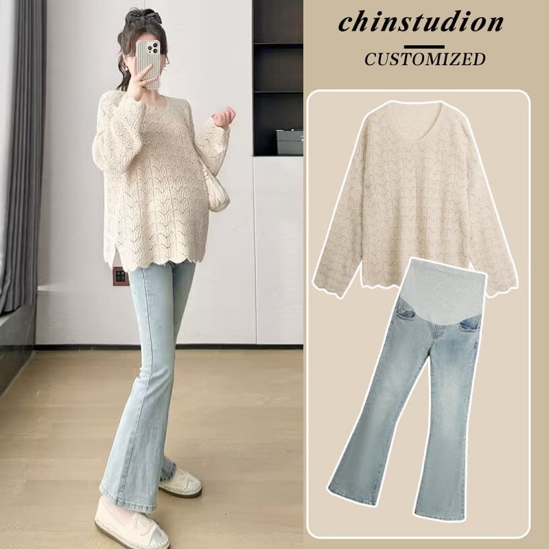 2025 Autumn New Korean Style Fashion Maternity Shirt