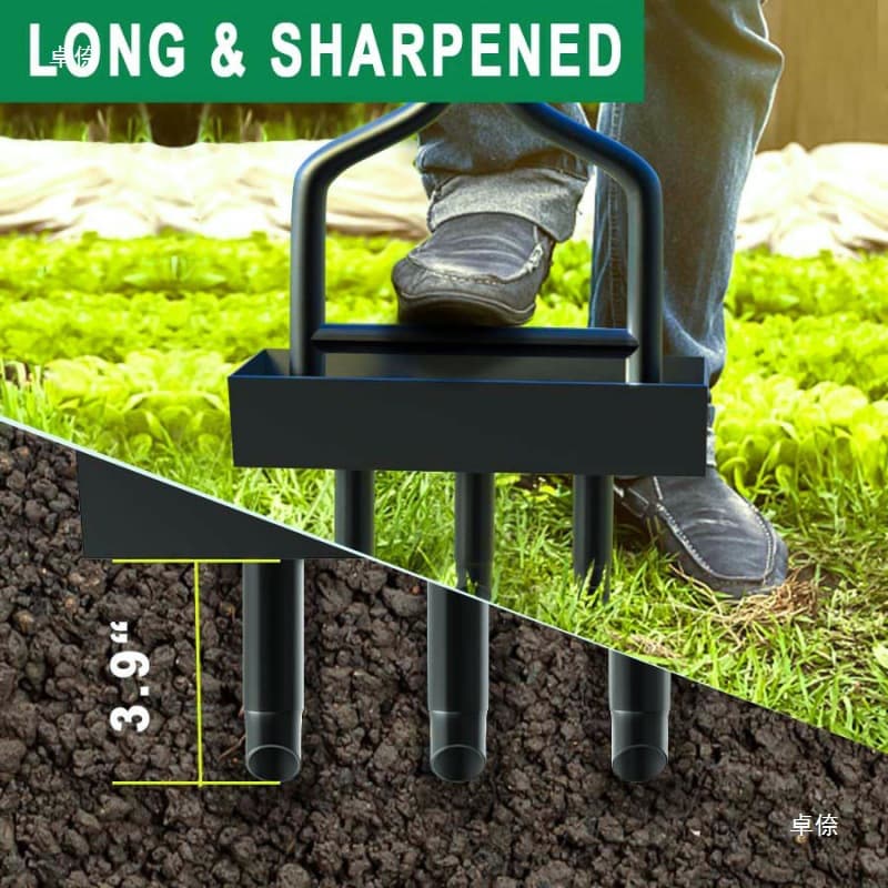 Lawn Aerator, Small Planting and Loosening Soil Tool, Thickened Garden Fertilization and Grassland Drainage Greenhouse Shoe Tool