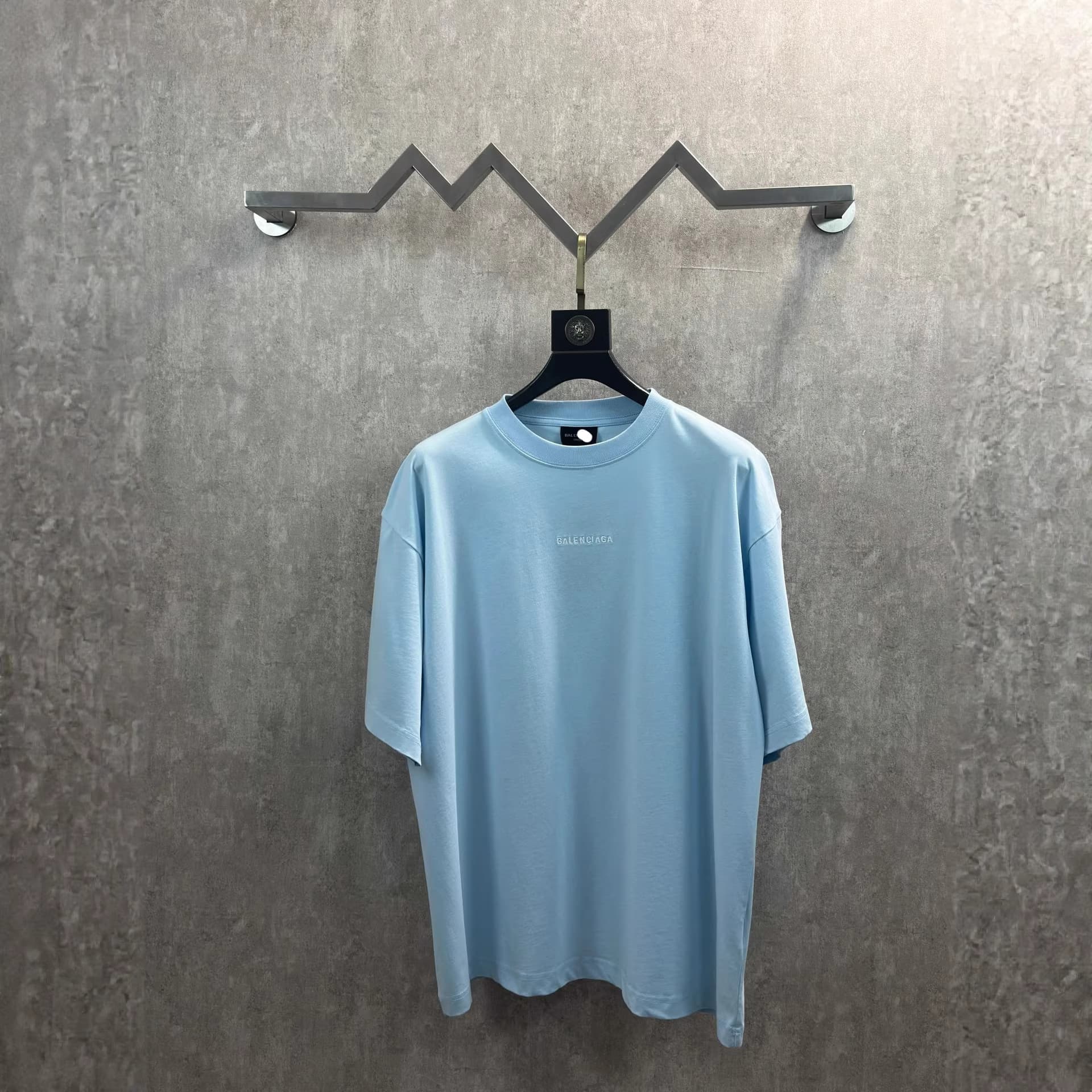 High Version B Paris 26SS New Letter Front and Back Embroidered Logo Unisex Loose Short Sleeve T-Shirt Versatile Men