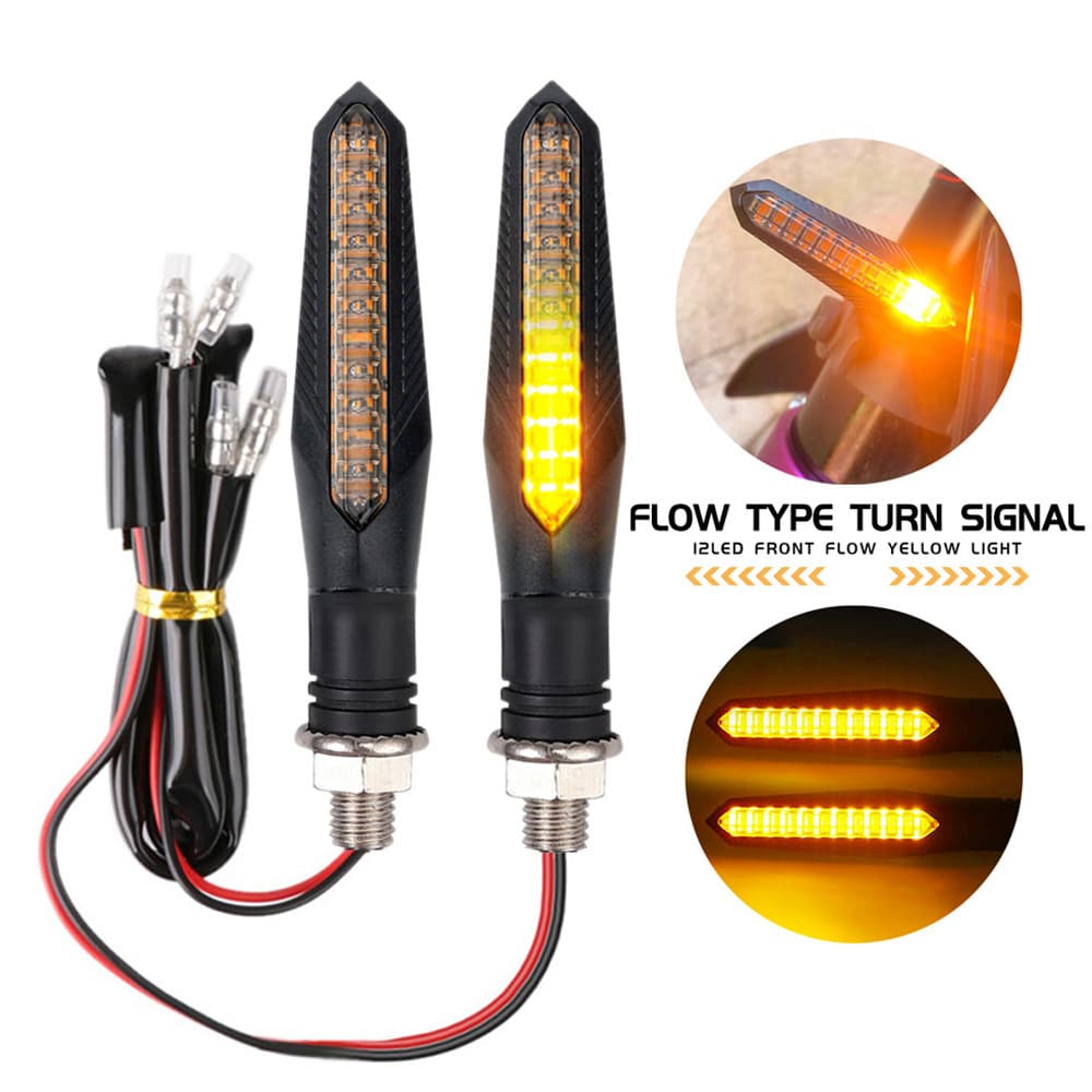 Hot Selling 12LED Motorcycle Sequential Turn Signal Light LED Running Water Turn Signal Accessories
