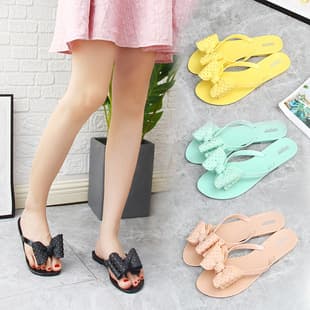 Melissa flip flops women butterfly bow 2024 crystal jelly sandals wholesale