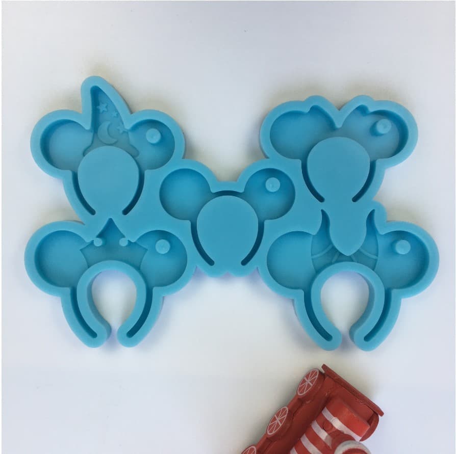 Mickey hairpin keychain silicone mold diy Mickey and Minnie hairpin hat keychain pendant glue mold