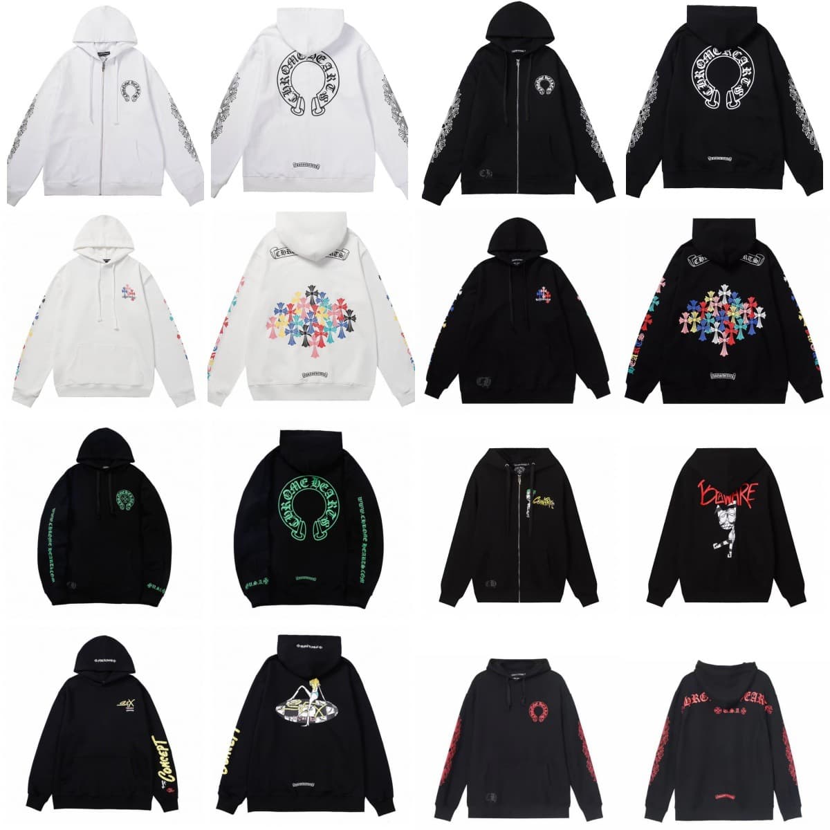 25 Cross-border Chrome Hearts Classic Simple Hoodie Collection, Unisex