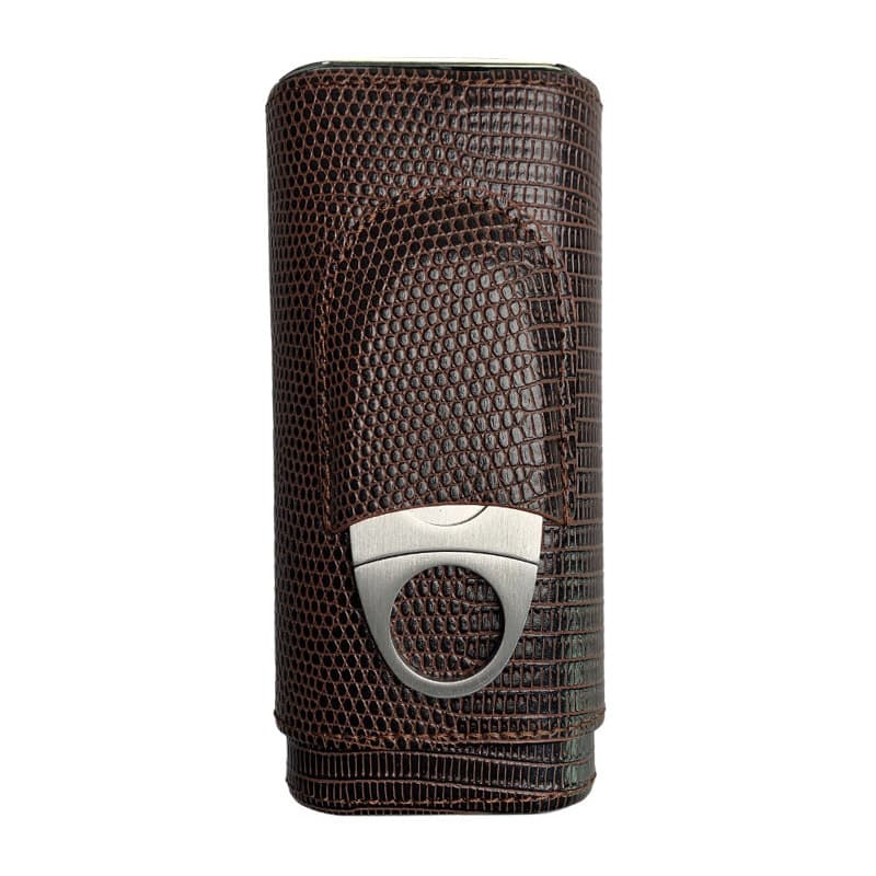 Cross-border hot-selling double-ended hardware cigar holder, cigar box, cigar cutter, leather case, travel portable humidor