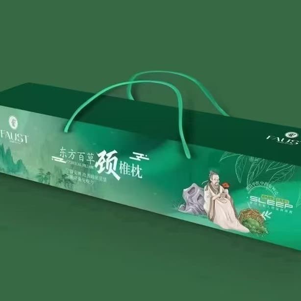 Gift boxed mugwort cervical pillow, neck pillow, cylindrical pillow, old coarse cloth candy pillow, round pillow manufacturer wholesale cervical pillow