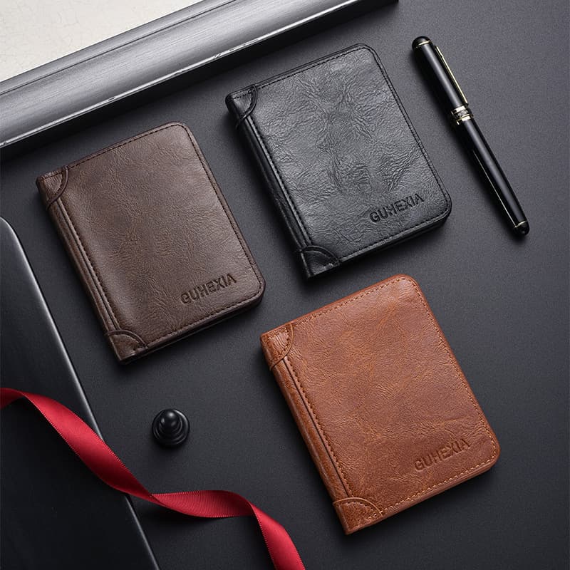 2025 New Men's Wallet Short Wallet Men's Multifunctional Driver's License Integrated Card Bag Ultra-Thin Student Wallet