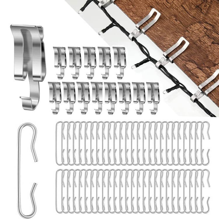 Gutter Snow Melting Heating Cable Fixing Hook Silver Christmas Outdoor Light Clip Outdoor Cable Clip Hook