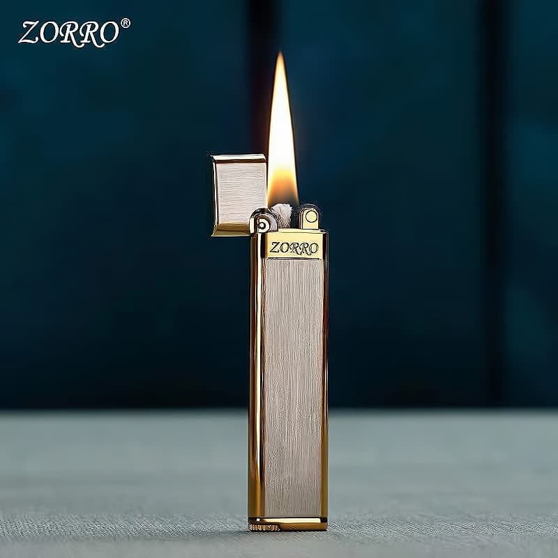 Zorro Mini Long Lighter Men's Gift Pure Copper Lighter Compact Portable Lighter Classic Wholesale