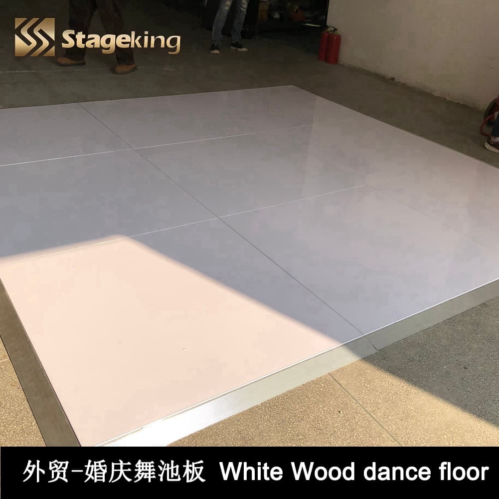 Wuxi Fashion Show High-Gloss White Wedding Stage & Dance Floor Seamless White Dance Floor