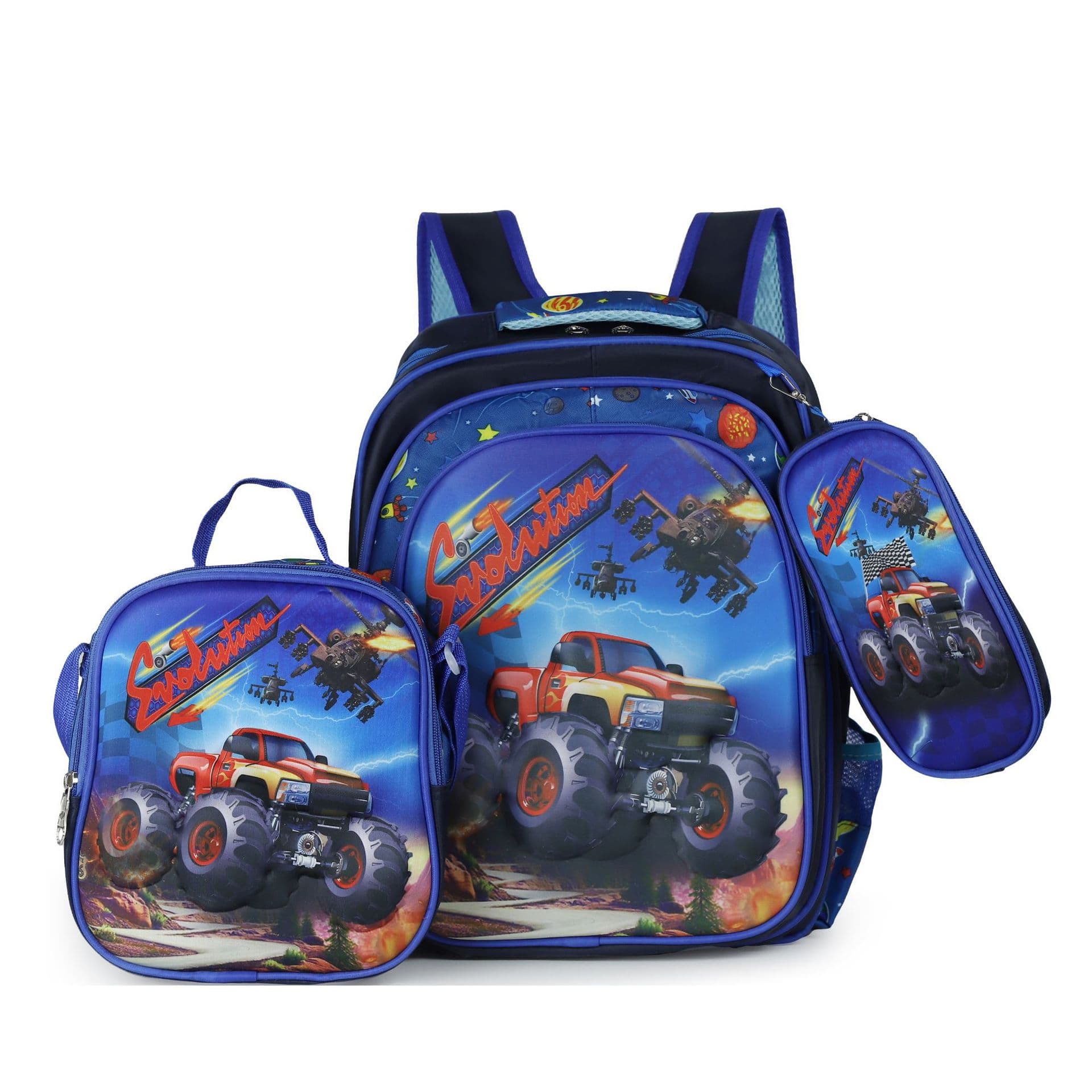 2026 New 16-inch Three-Piece Trolley Backpack for Elementary Students Grades 3-6, Boys and Girls School Bag, Wholesale