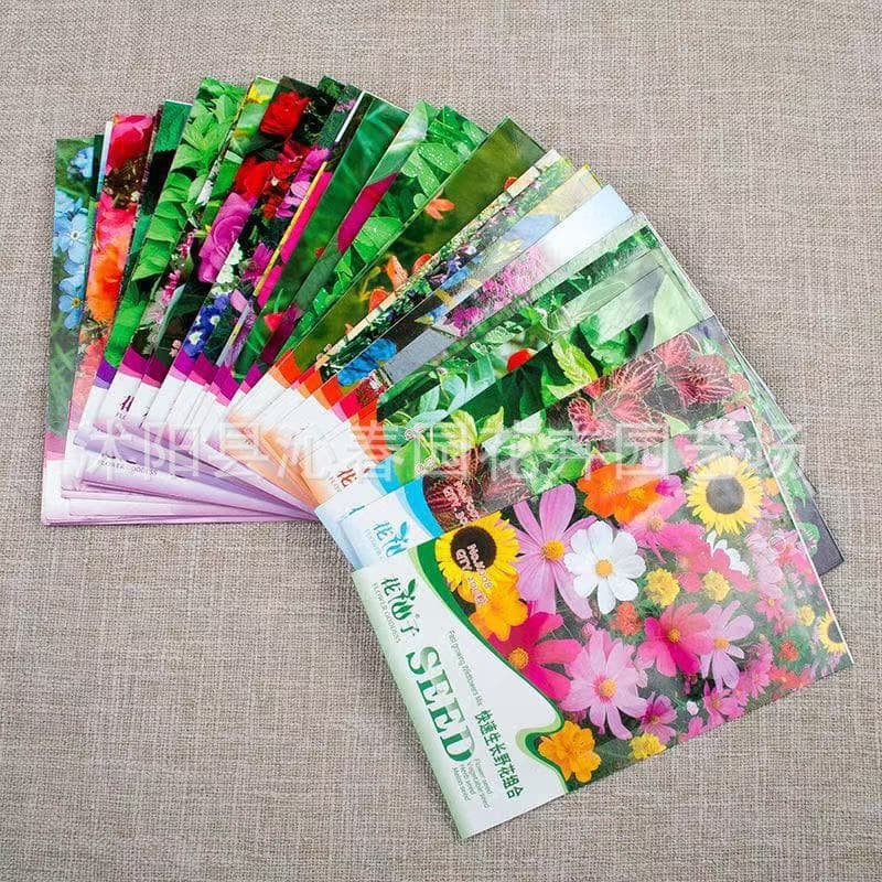 【Cross-border Supply】Color Pack Mixed Four-Season Sowing Indoor Balcony Potted Flower Seeds Home Flower Seeds Gourd Vine