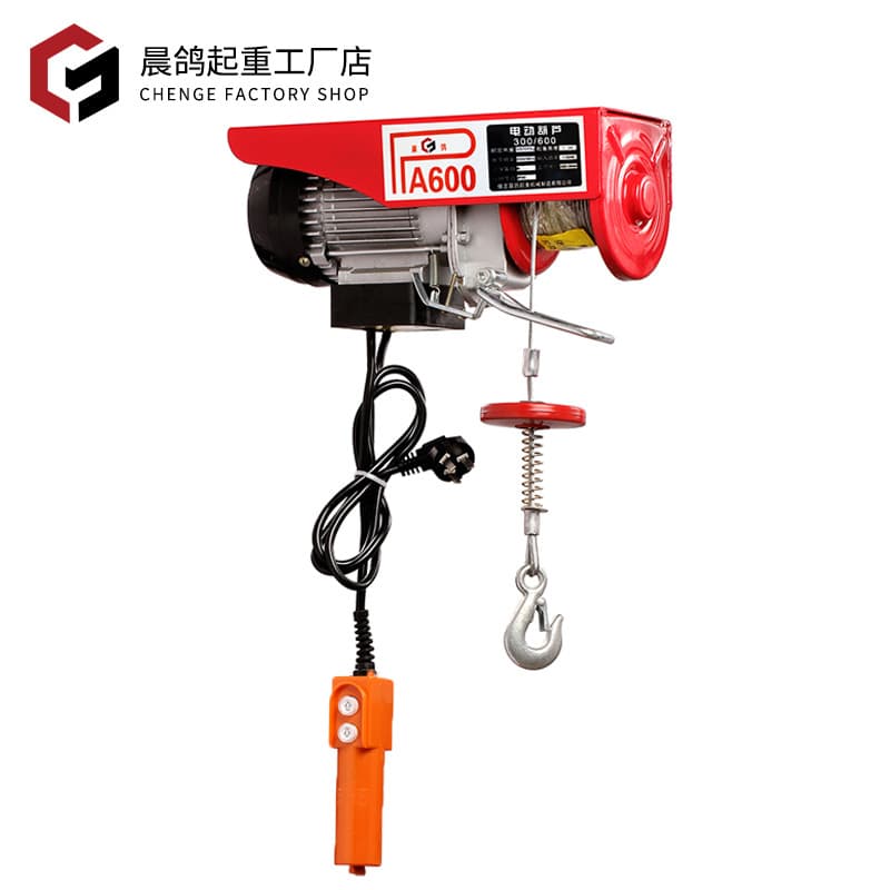 Mini Electric Hoist 1 Ton Household Grain Lifting Small Crane Stage Hoist 220V Hoist Mini Winch