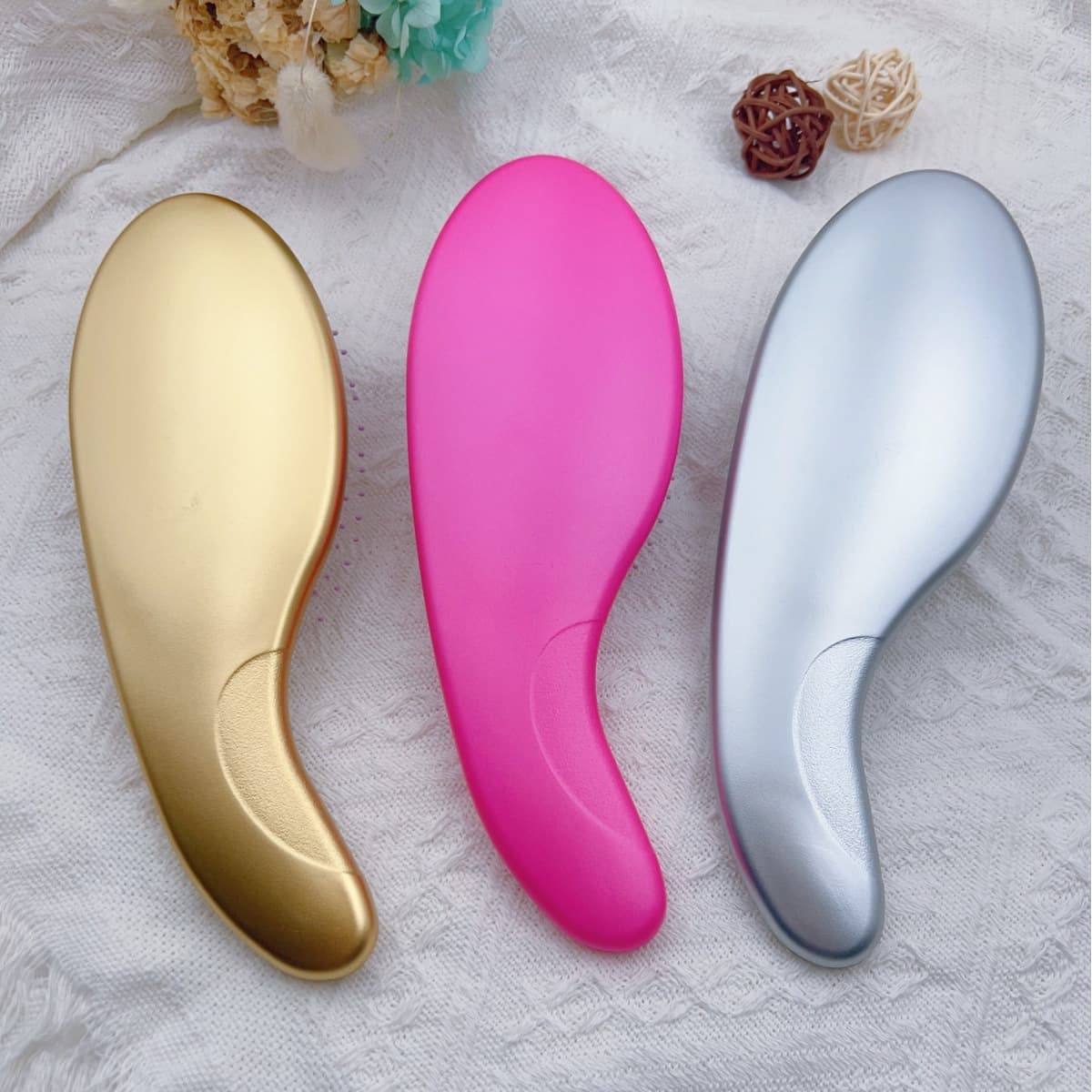 New Mango-Shaped Hairbrush from Manufacturer, Wet and Dry Use, Oval Air Cushion Comb, Anti-Static Massage Brush