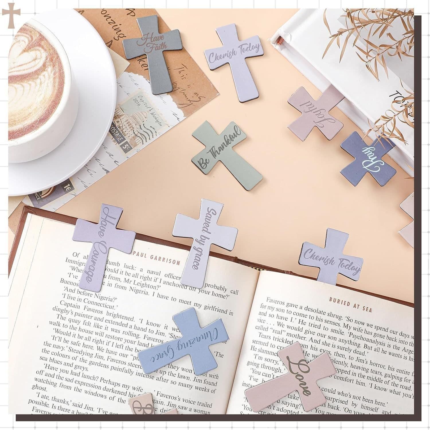 Magnetic Cross Bookmarks in Stock, Magnetic Reading Page Locator