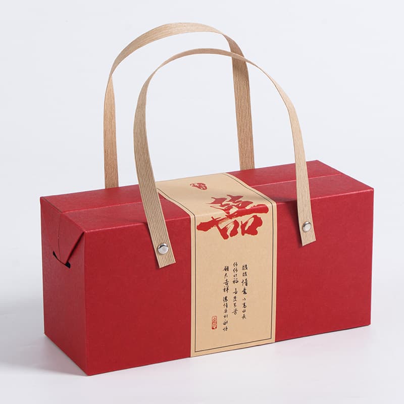 Chinese Creative Wedding Candy Box, Traditional Chinese Style Favor Gift Box for Wedding, Engagement, Banquet Candy Bag with Handle