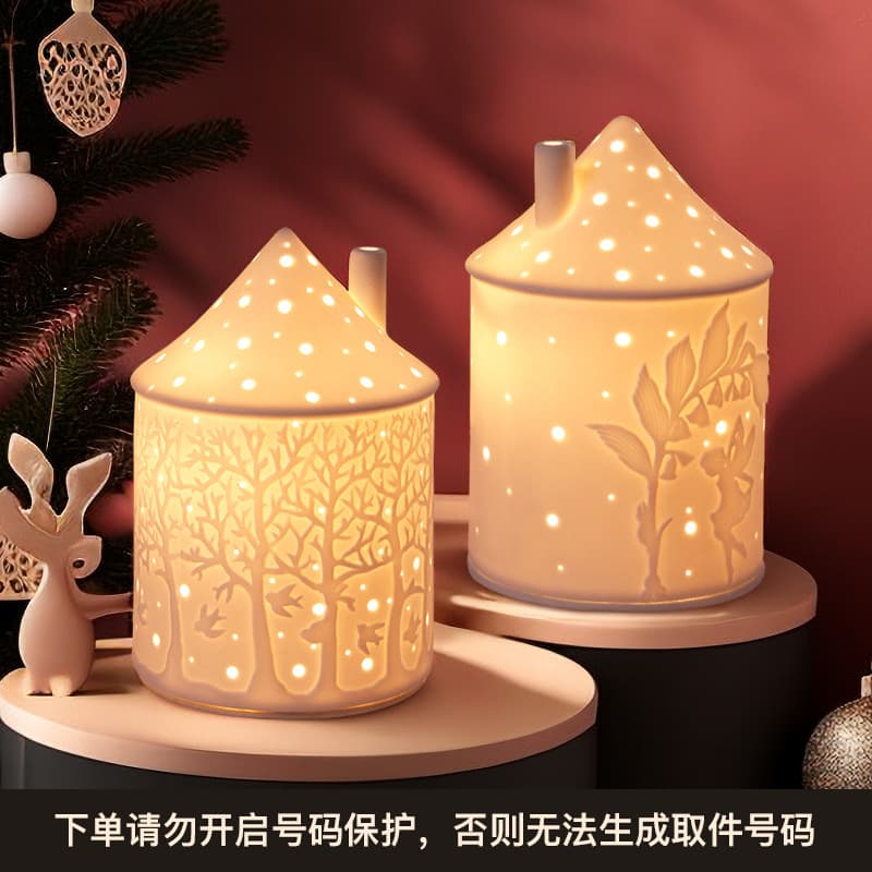 Bedroom Table Lamp Ceramic Creative Romantic Simple Modern Wax Melt Night Light Holiday Gift Decorative Bedside Lamp
