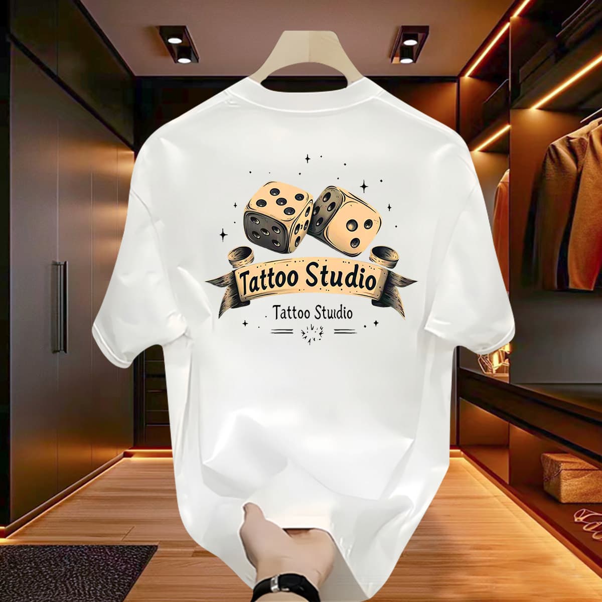 Cross-border Europe and America 2026 New Year Pure Cotton Men's Fashion Short Sleeve Couple Printed T-Shirt Ins Style Top