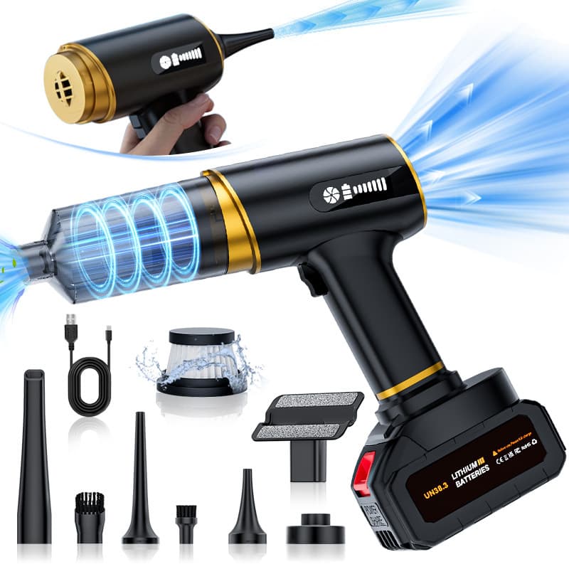 Handheld High-Power Car Vacuum Cleaner with High Suction Power, Portable Removable Lithium Battery, Brushless Motor, Household Vacuum Cleaner