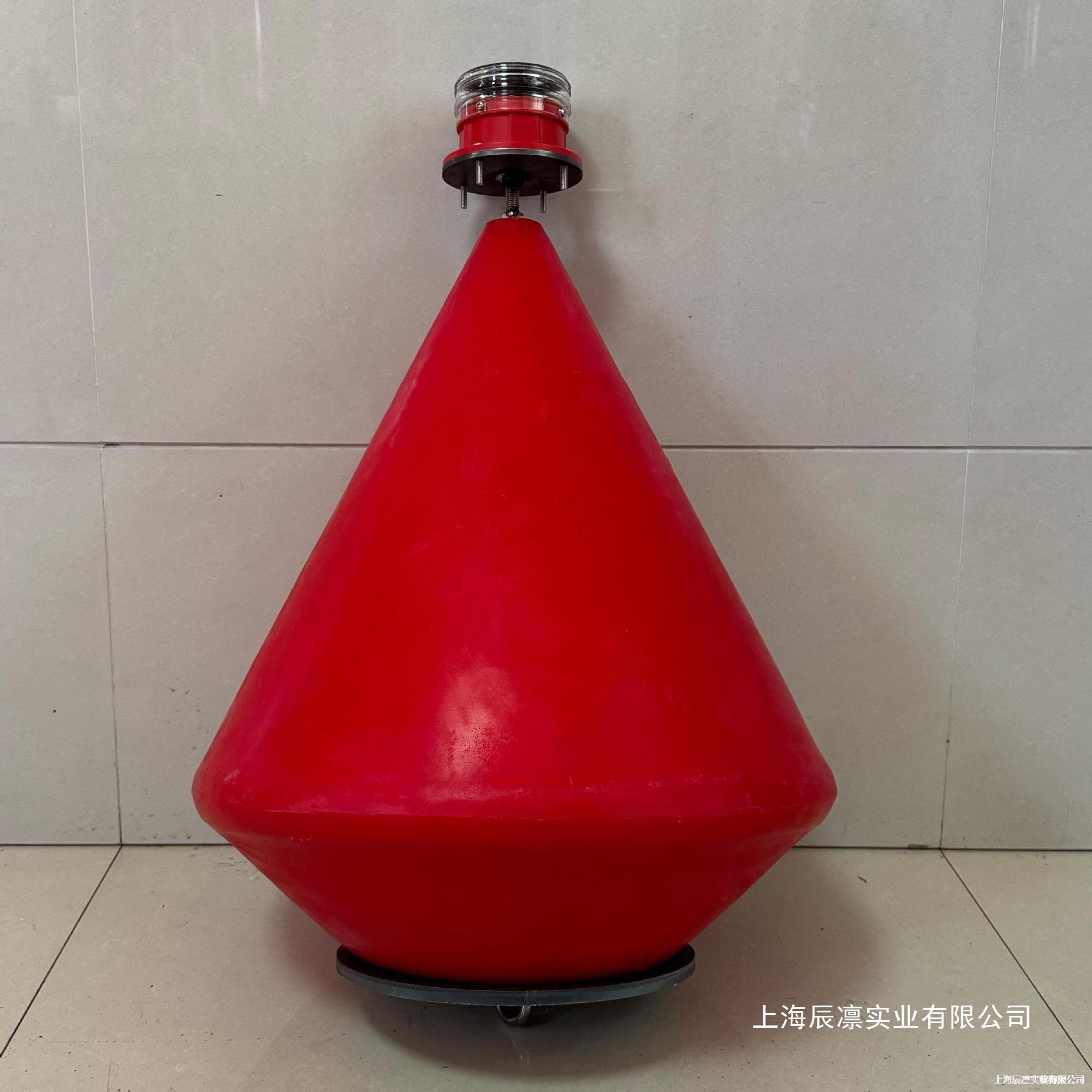 Water warning buoy, marine warning buoy conical float, channel warning plastic navigation mark optional with LED light.