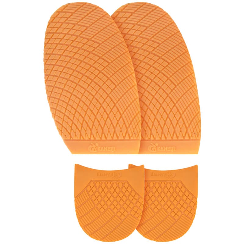 Kaneiji shoes, including soles, forefoot and heel counters, anti-slip patches, shoe repair, sole replacement, and shoe materials.