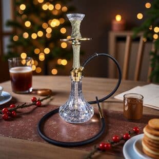 Cross-Border Product European American Arabic Hookah Light Luxury Diamond Medium Hookah Bar Shisha