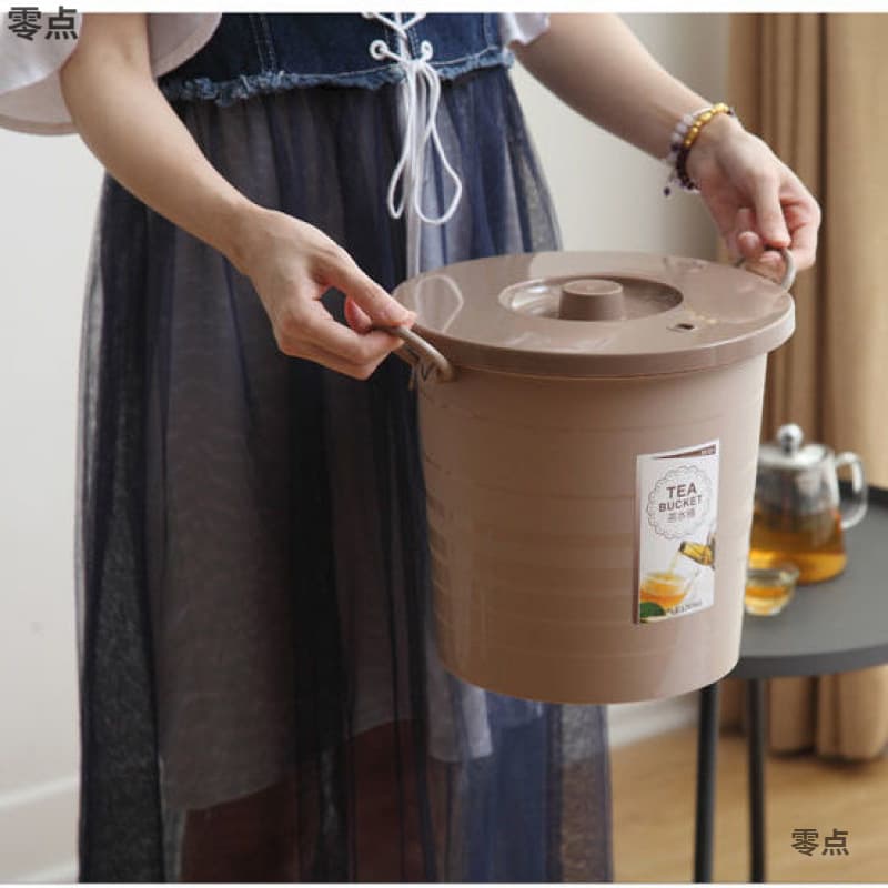 Tea Water Bucket Tea Residue Bucket Waste Household Tea Water Separation Tea Leaf Filtering Plastic Trash Can High-end Tea Bucket Drop Shipping