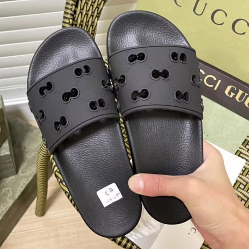 Hot-selling G-Style Flat Slippers, Fashion Couple Slippers, Large Size Outdoor Shoes, Sandals, Beach Shoes, Home Slippers