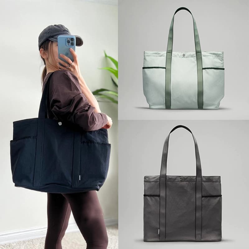 lulu women's bag new Daily multi-pocket waterproof canvas bag 20L large capacity yoga tote bag handbag for women