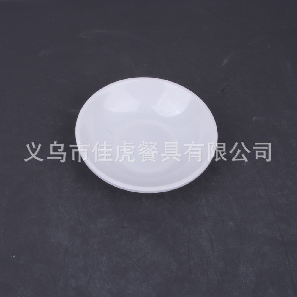 White 3.5 Inch Small Melamine Plate Modern Simple Round Dish Condiment Seasoning Snack Plate Heat Resistant Dinnerware for All Ages