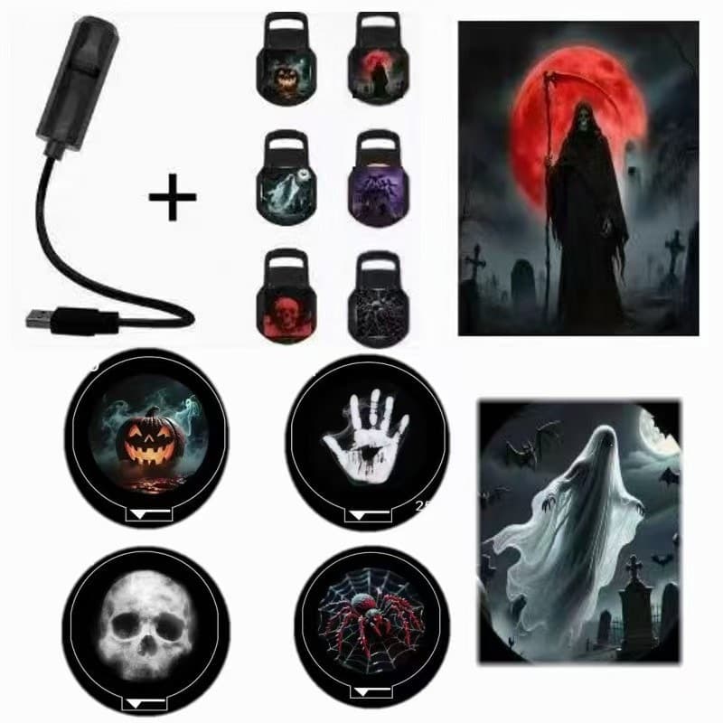 Cross-border Best-selling Dreamy Bedroom Creative LED Projection Night Light, USB Powered, Portable Photo Ambience Lamp