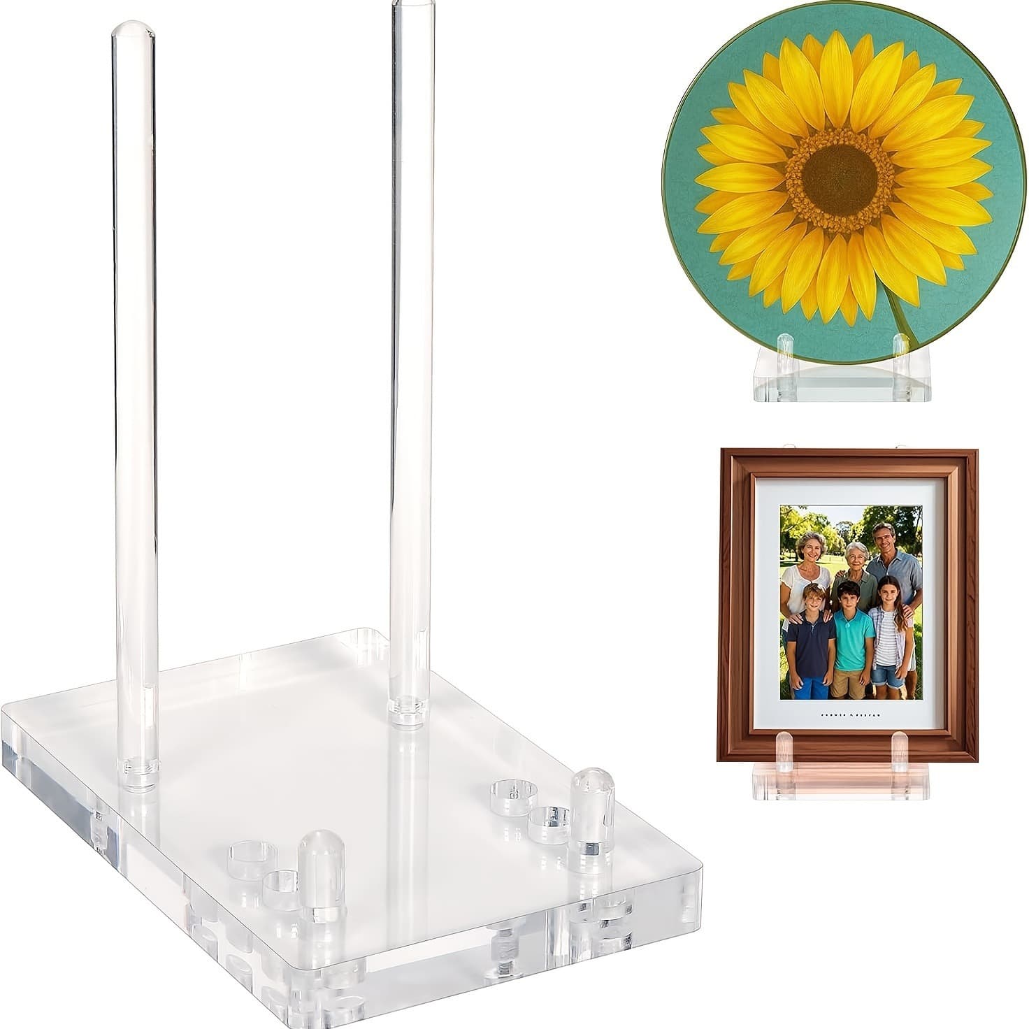 Cross-border acrylic plate display stand 614-inch decorative plate picture frame bracket bookend and display stand desktop ornaments