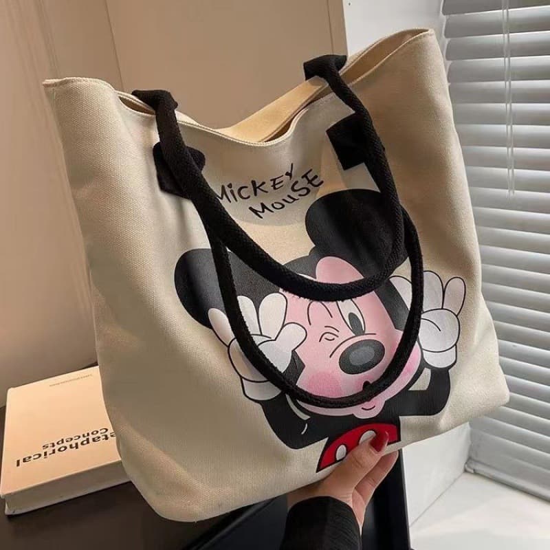 Japanese Anime Canvas Bag for Women, Middle and Elementary School Students, Large Capacity Handbag for School, Single Shoulder Commuter Tote Bag