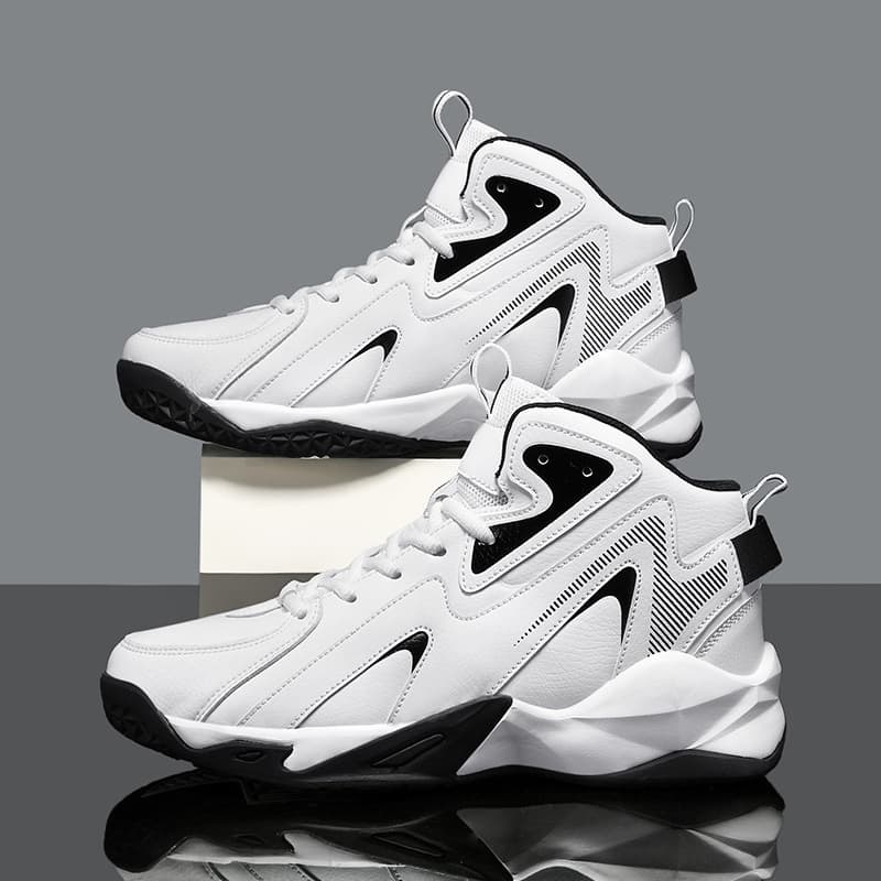 Men's Large Size 50 Running Shoes Leather Basketball Sport Sneakers Breathable Mesh Lining Winter Rubber Outsole Comfortable