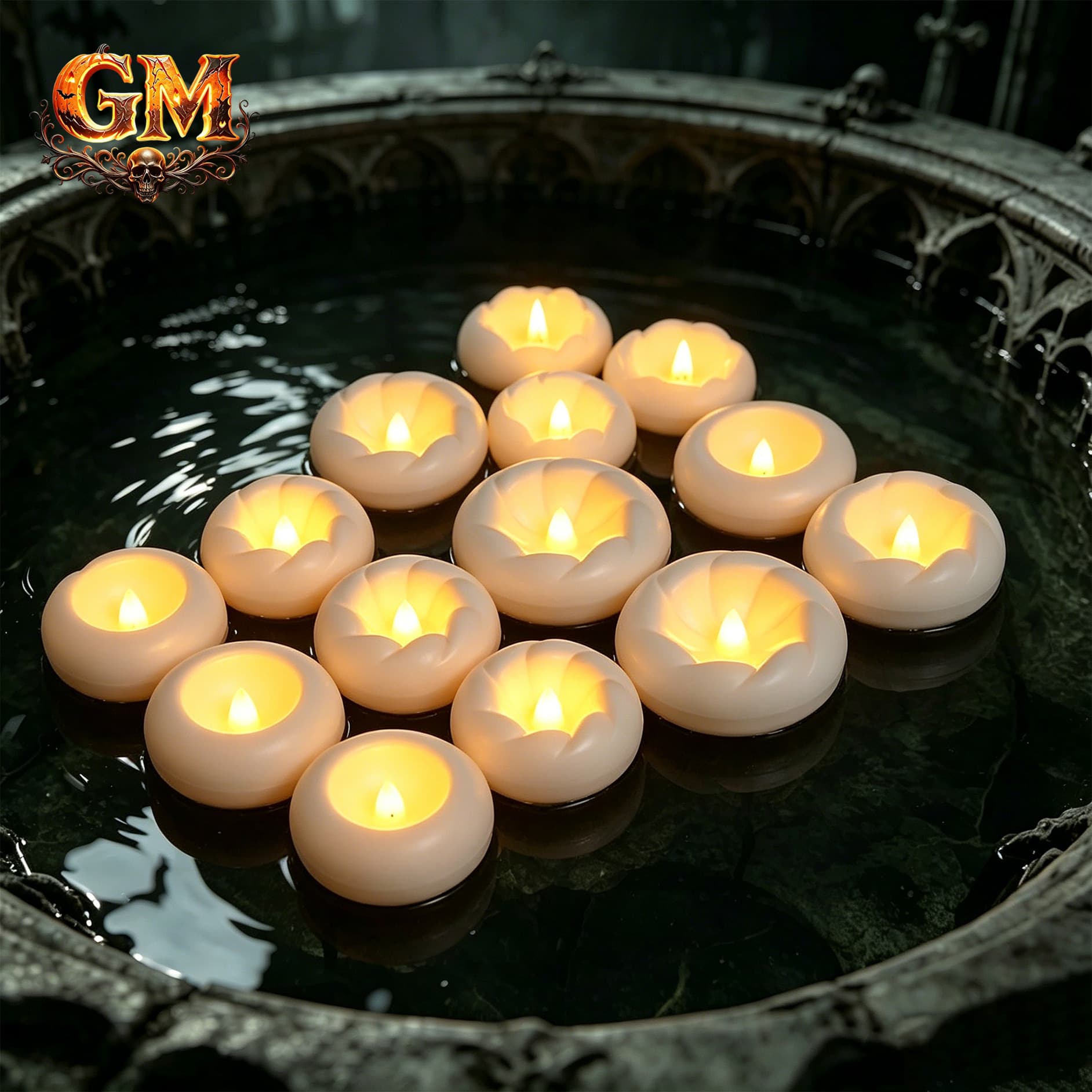 Amazon Floating Candles Waterproof Flameless LED Electronic Candle Lights Water-Controlled Pool Wishing Lights Floating Candles