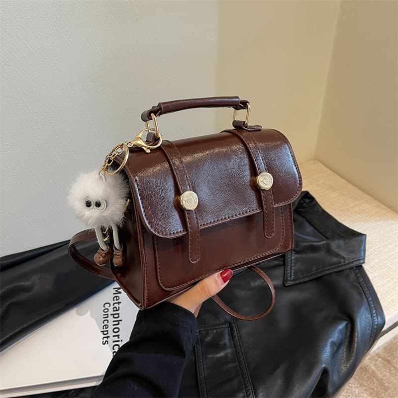 Western style retro small bag for women 2026 summer new style women's bag popular solid color crossbody bag fashion handheld small square bag