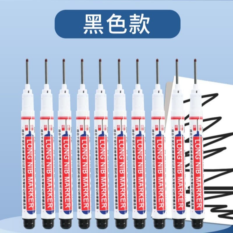 Long Head Marker Woodworking Pencil Extended Marking Tile Construction Bathroom Installation Special Purpose Deep Groove Marking Oil Pen