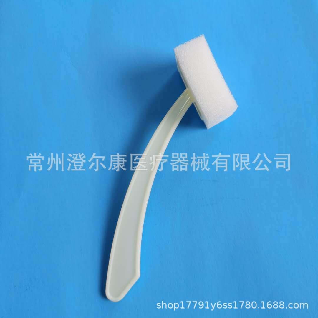 Direct Sales from Manufacturer, Anesthesia Kit Disposable Sponge Brushes, Medical Sponge Disinfection Brushes, Small Curved Handle Sponge Brushes